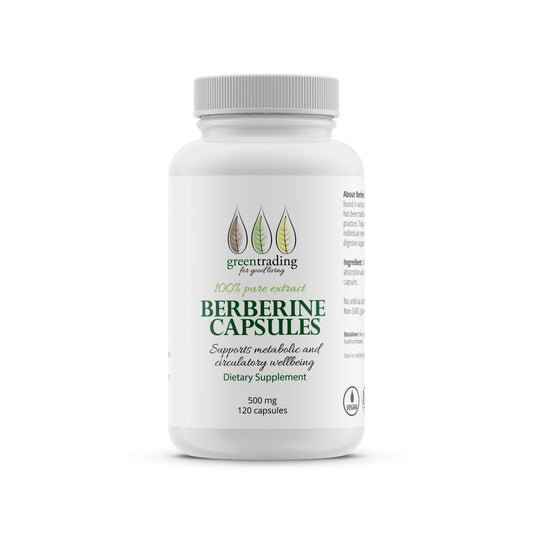 High-potency Berberine Capsules for healthy blood sugar and metabolic support.